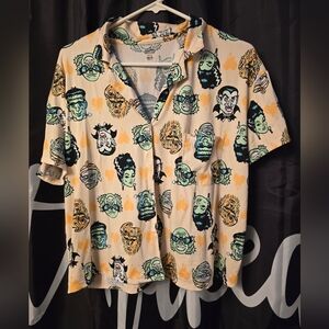 Monster Print WoMen's Pajam Shirt